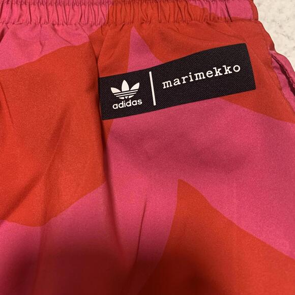 Adidas Marimekko Primegreen Womens Size 8-10 Estimated Red Fuchsian Track Pants - Picture 4 of 11
